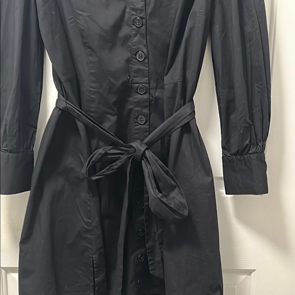ModCloth Black Long Sleeve Mandarin Collar Shirt Dress Size 1X - Picture 4 of 15